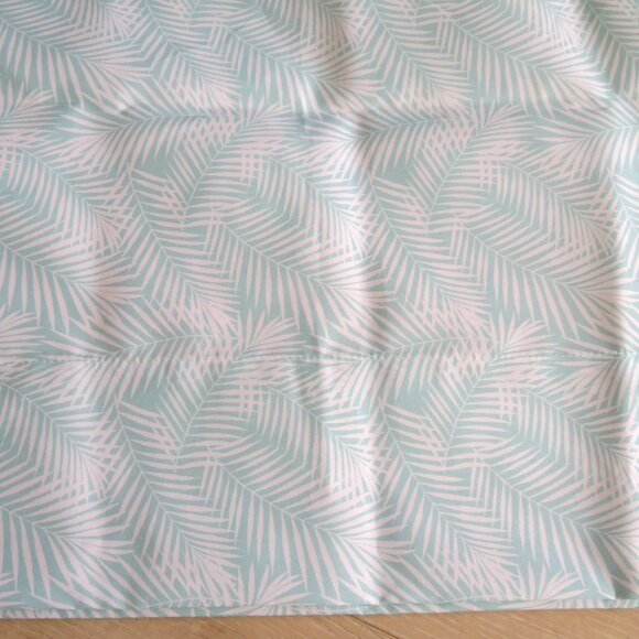 New Martha Stewart Collection 1 Standard Pillowcase Blue White Palm Leaf Cotton - Picture 2 of 5